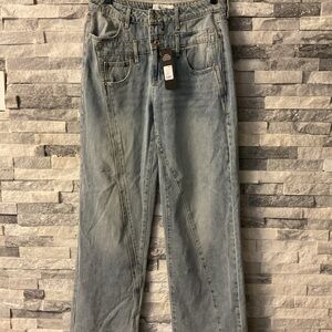 Fashion Nova Light Blue High-Waisted Jeans